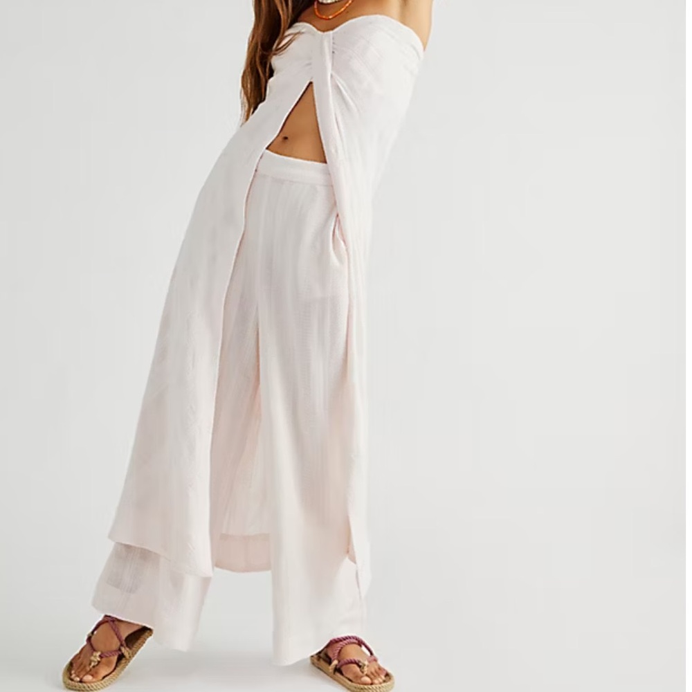 Free People Cream Skirt Set